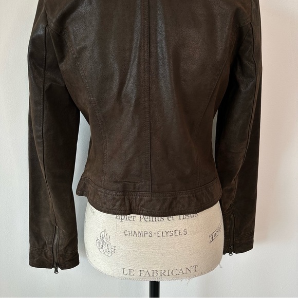 Levi’s Genuine Leather Zip Up Jacket Medium - Picture 8 of 15